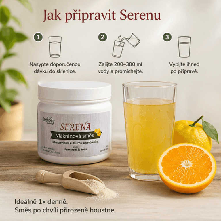Návod na přípravu vlákninové směsi SERENA rozmícháním ve vodě