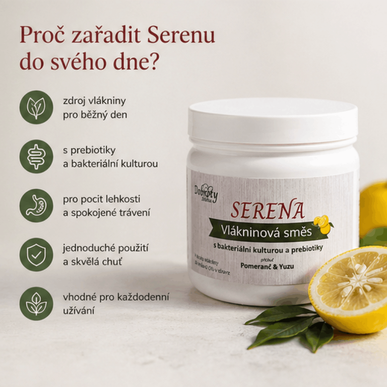 Vlákninová směs SERENA s benefity pro každodenní doplnění vlákniny